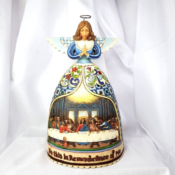 Jim Shore “The Last Supper” ANGEL "Do This In Remembrance Of Me" 10 inch Tall - Picture 7 of 11